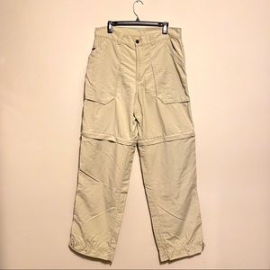 Patagonia Convertible Khaki Zip-Off Pants size 34